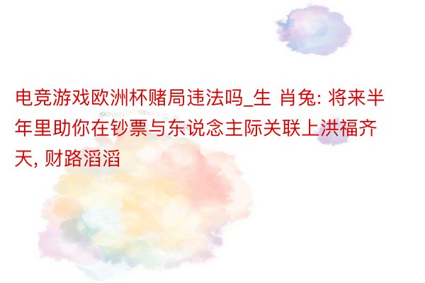 电竞游戏欧洲杯赌局违法吗_生 肖兔: 将来半年里助你在钞票与东说念主际关联上洪福齐天, 财路滔滔